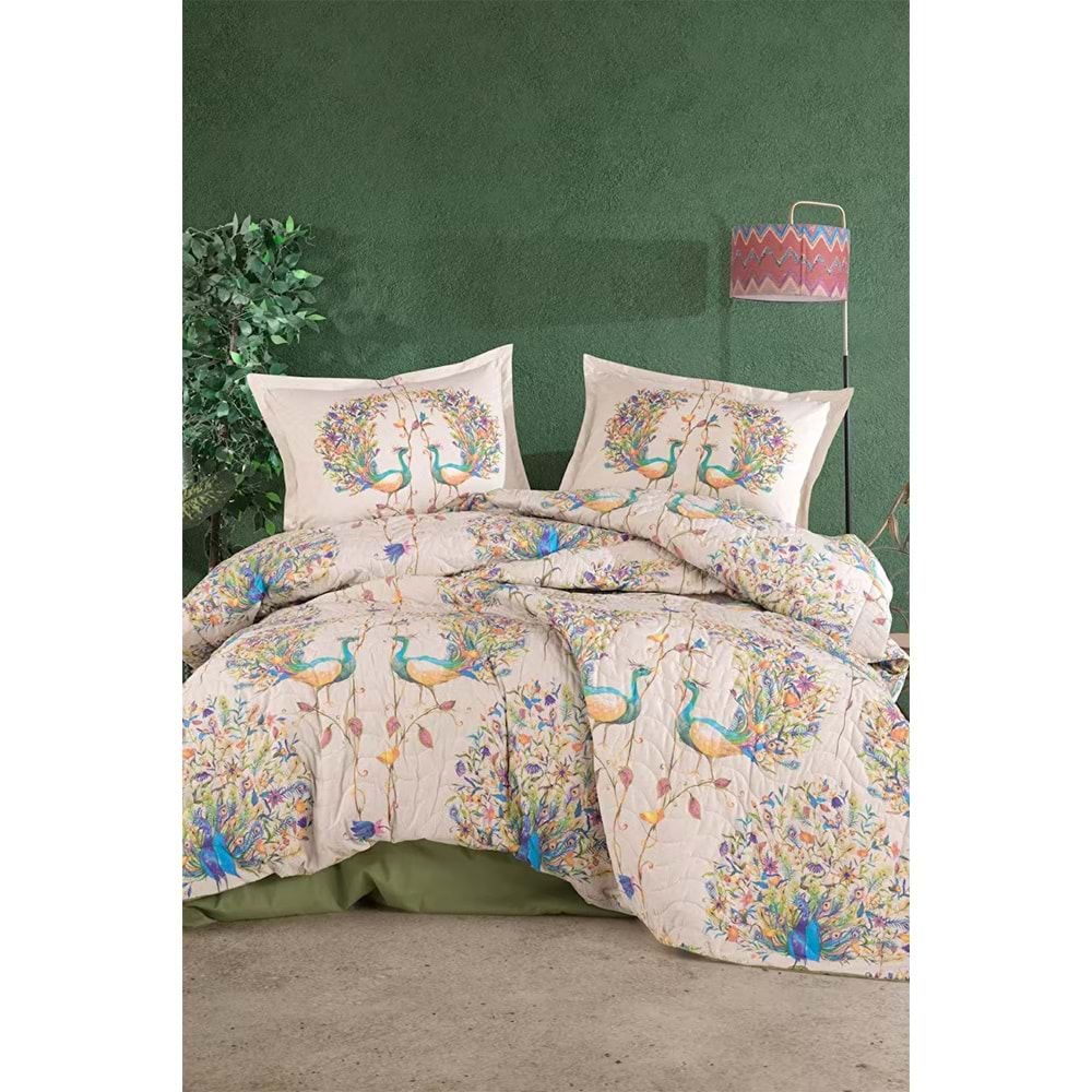 Clasy Çift Kişilik Dört Mevsim Set Pavone Yeşil