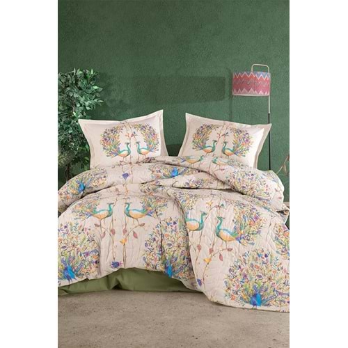 Clasy Çift Kişilik Dört Mevsim Set Pavone Yeşil