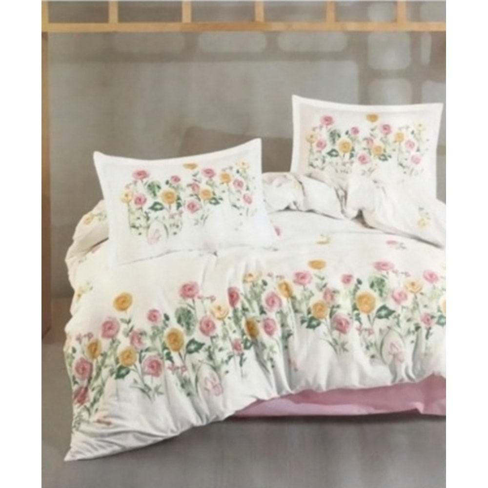 Clasy %100 Pamuklu Çift Kişilik Dört Mevsim Set Roselin Pembe