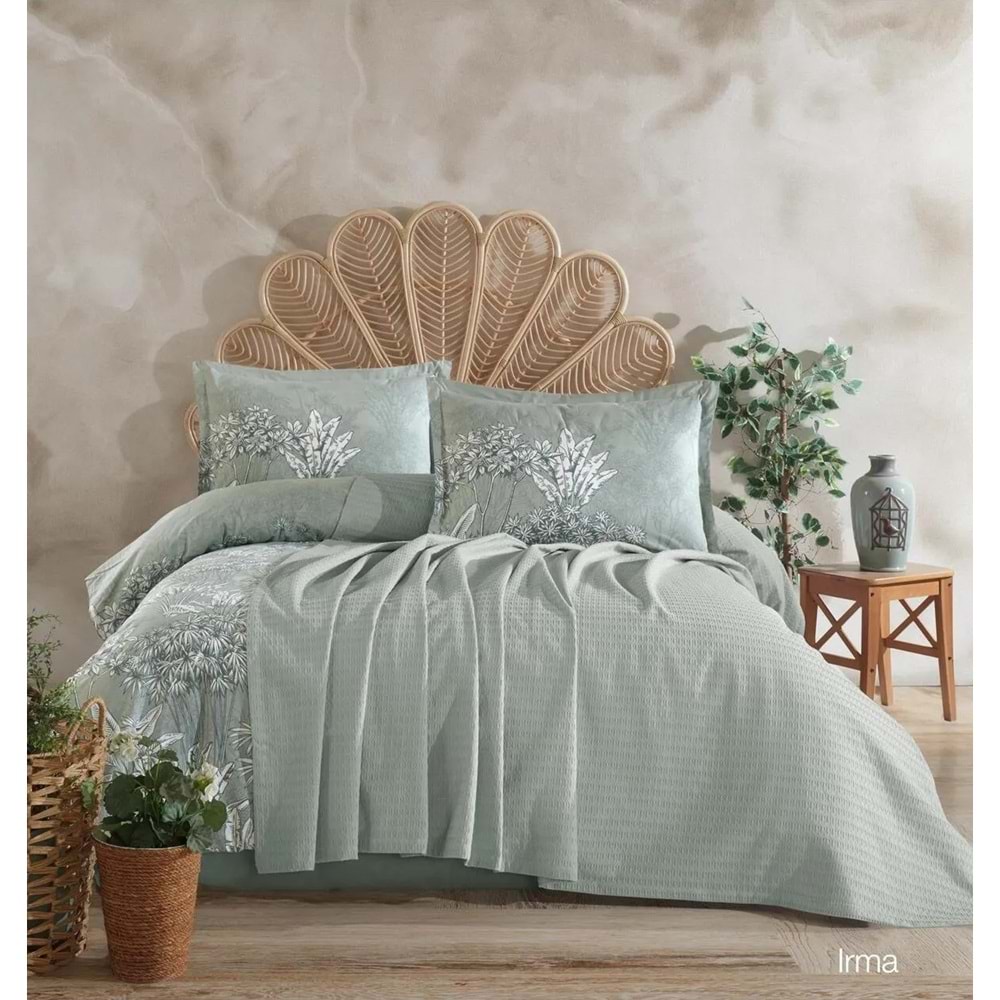 Clasy Çift Kişilik Pike Takımı La Nature İrma Ada Çayı Oda Kokusu Hediye