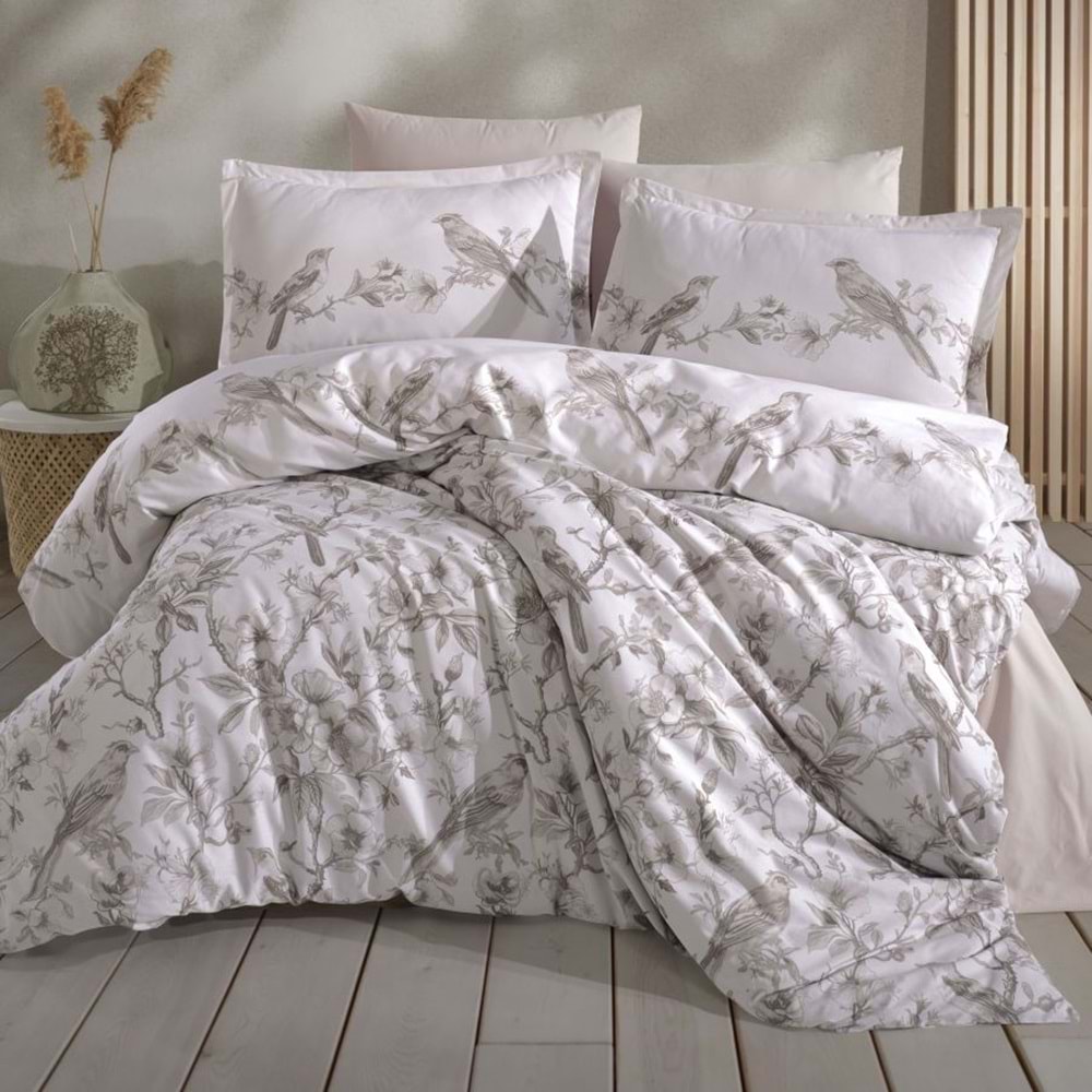 Clasy Tek Kişilik Nevresim Takımı Mevlin Bej