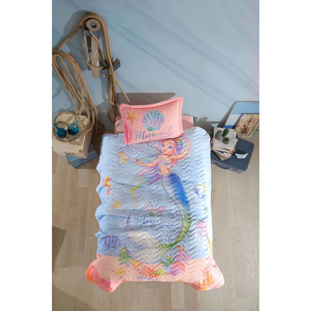 Clasy Aria Tek Kişilik Yatak Örtüsü Pudra