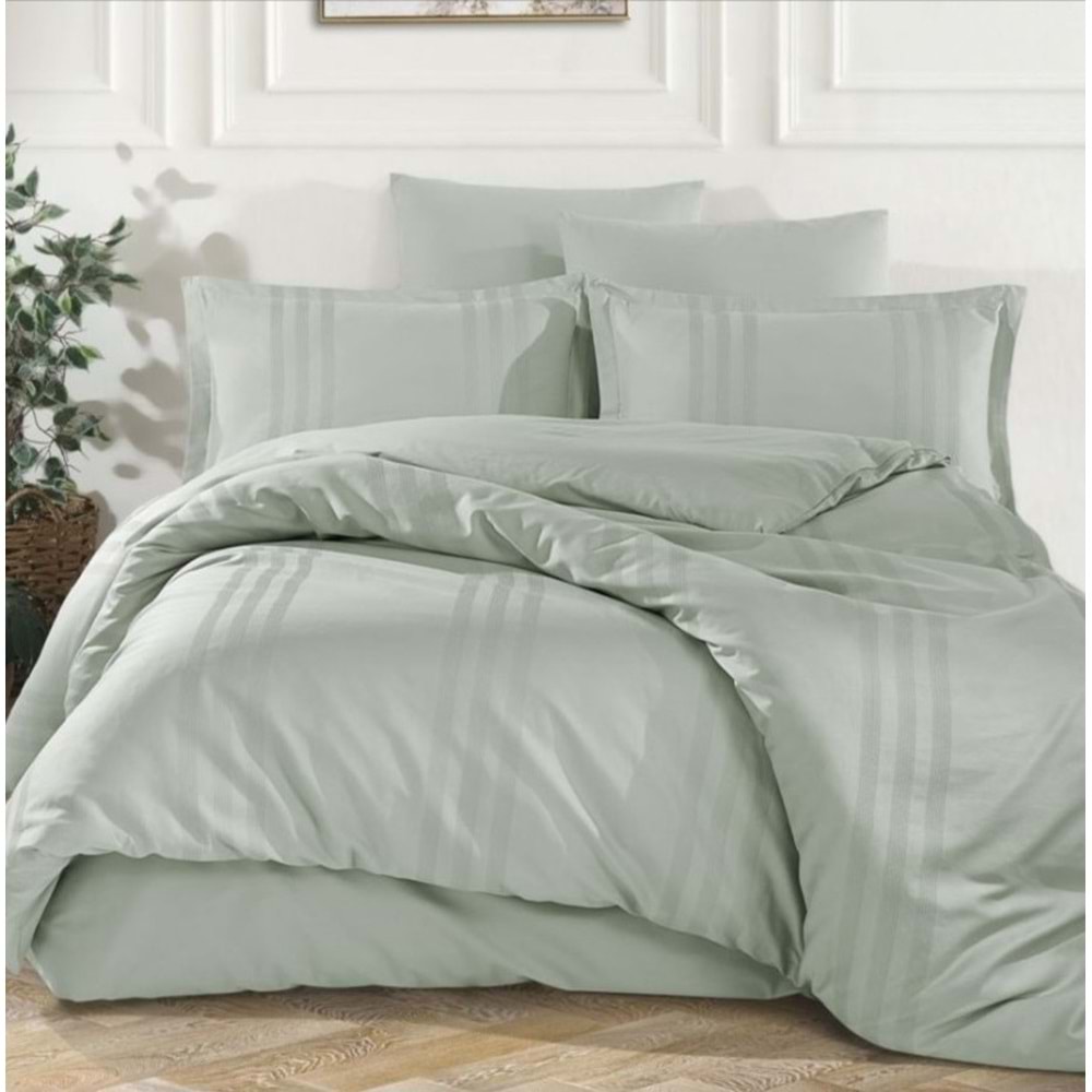 Clasy Ranforce Armürlü Çift Kişilik Nevresim Takımı Melkor Ada Çayı