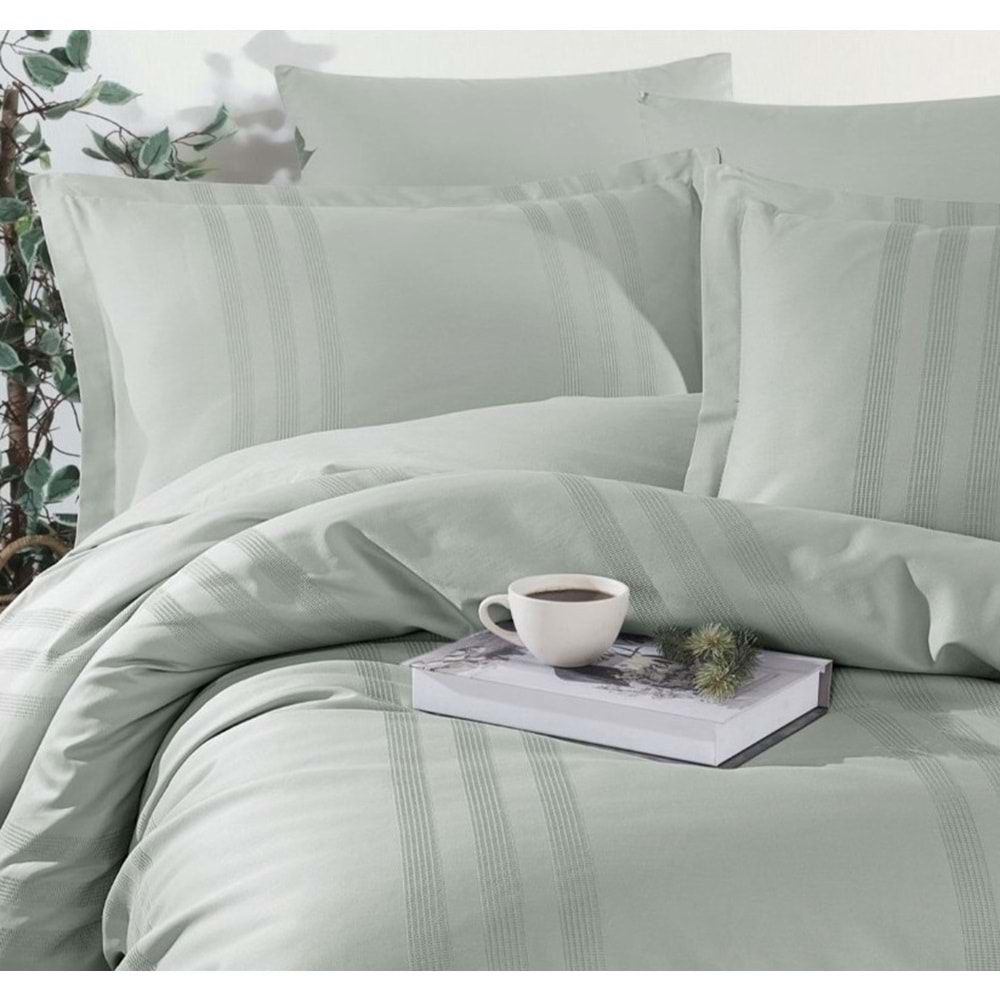 Clasy Ranforce Armürlü Çift Kişilik Nevresim Takımı Melkor Ada Çayı