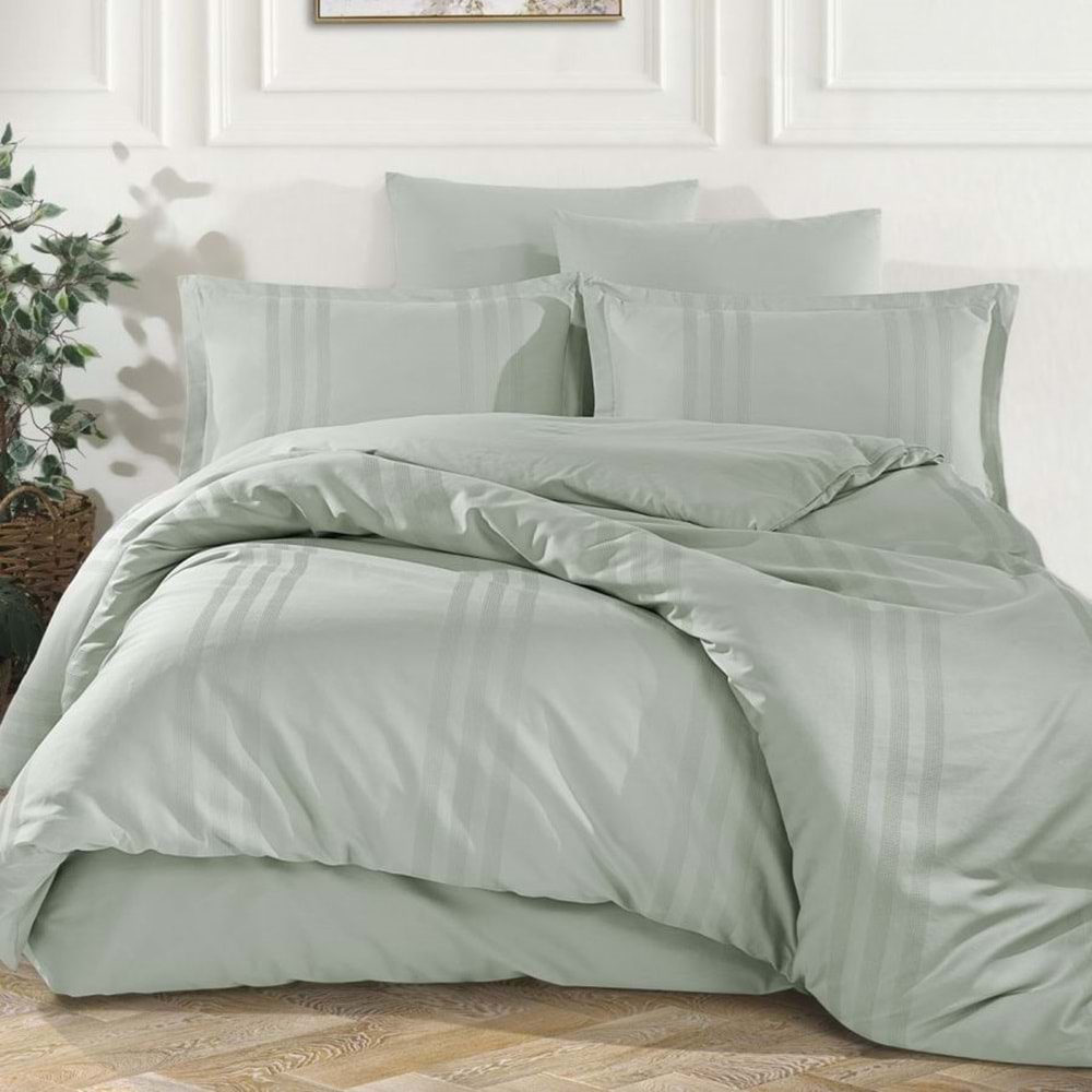 Clasy Ranforce Armürlü Tek Kişilik Nevresim Takımı Melkor Ada Çayı