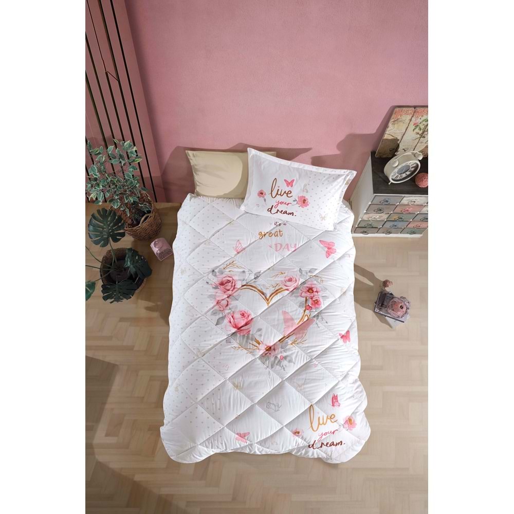 Clasy %100 Pamuk Tek Kişilik Uyku Seti Dream Bej