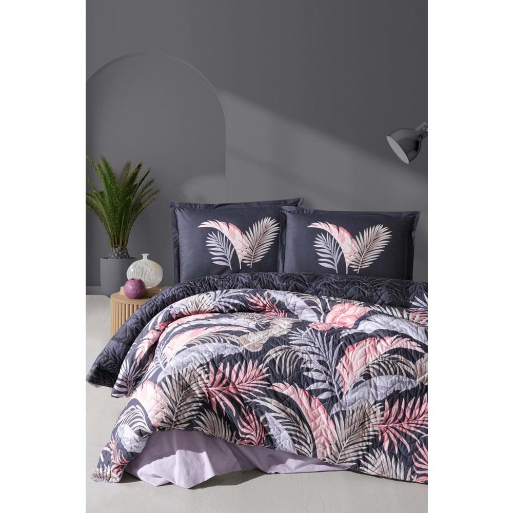 Clasy %100 Pamuk Tek Kişilik Uyku Seti Hena Antrasit