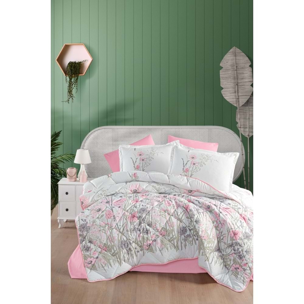 Clasy %100 Pamuk Çift Kişilik Uyku Seti Angola Pembe