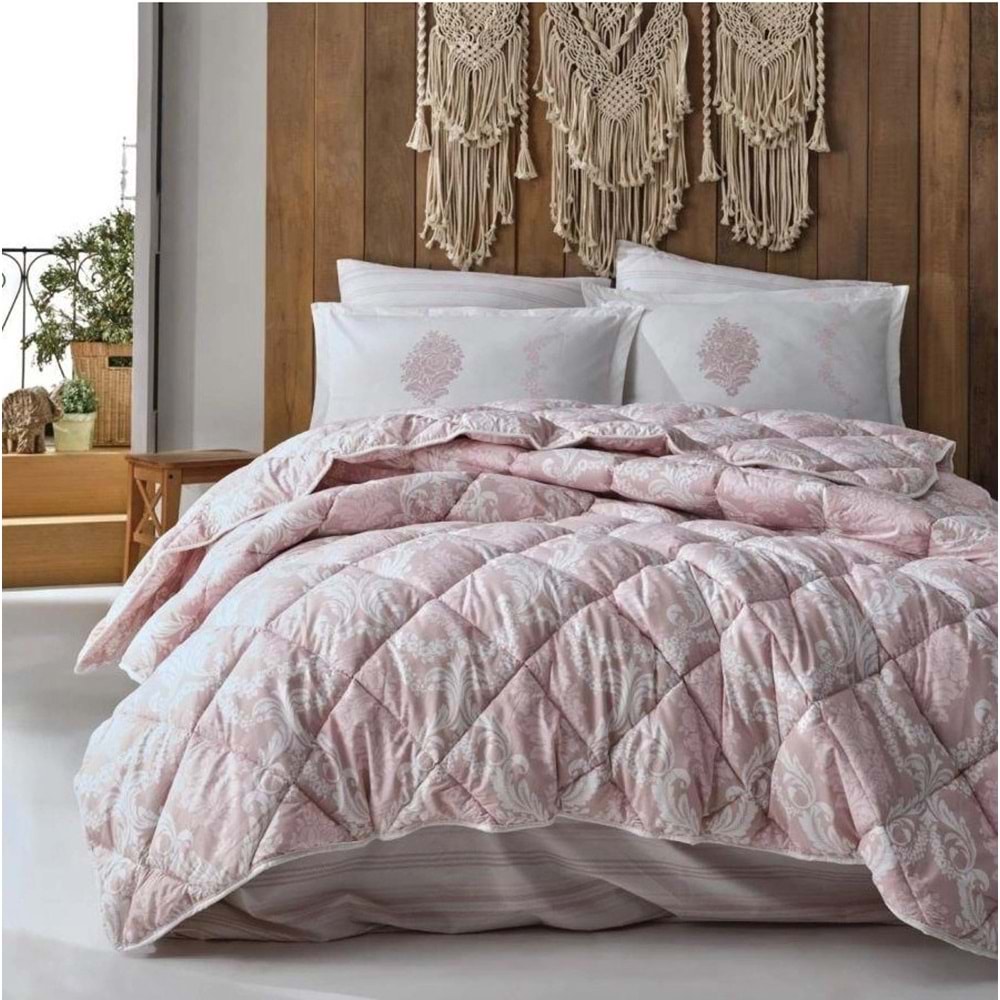 Clasy %100 Pamuk Çift Kişilik Uyku Seti Fiorita Pembe