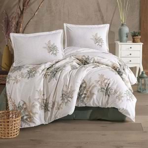 Clasy Ranforce Çift Kişilik Nevresim Takımı Virele Yeşil