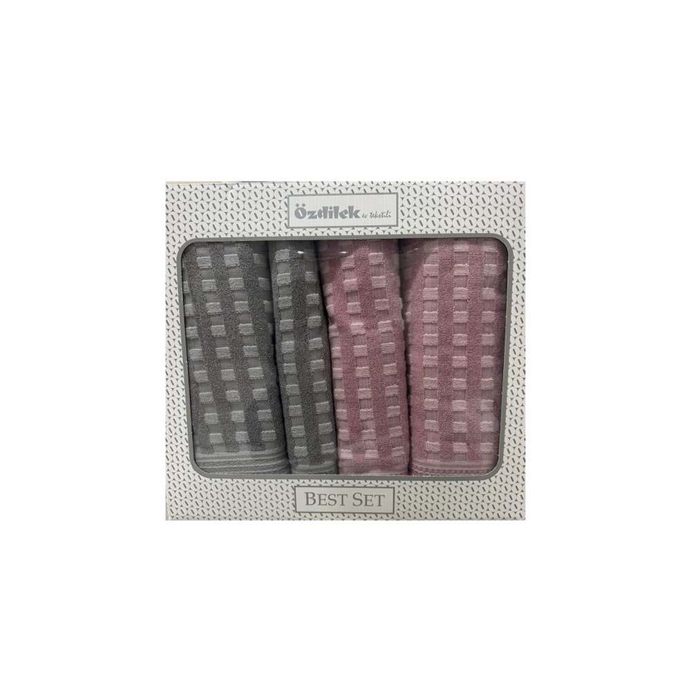 Özdilek Plus Best Set Pembe-Gri Standart