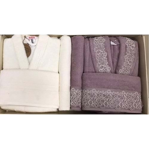 Özdilek Begonvil Aile Seti Krem-Mürdüm Standart