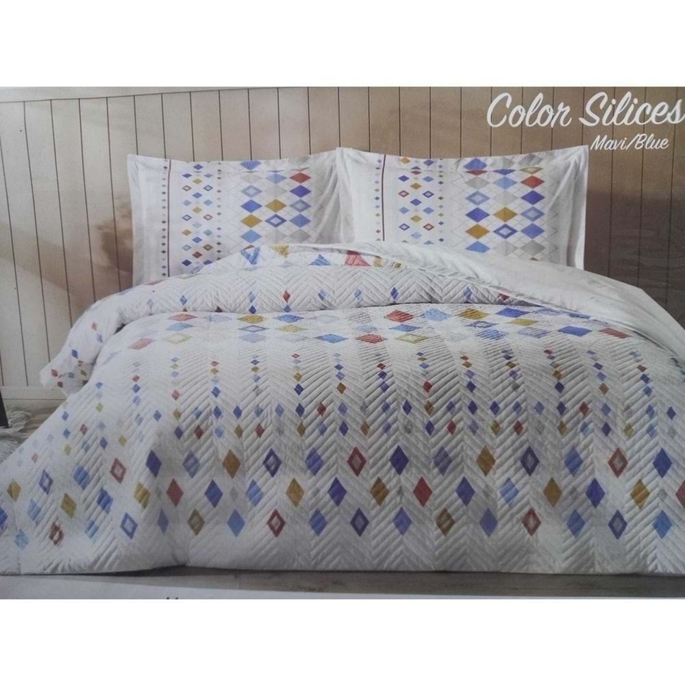 Özdilek Silices Çift Kişilik Kapitone Nevresim Takımı Mavi