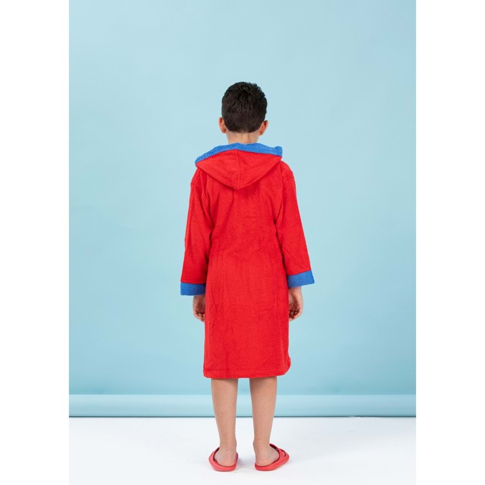 Özdilek Cars Go Nakışlı Disney Lisanslı Kapüşonlu Çocuk Bornozu Kırmızı 9/10 Yaş