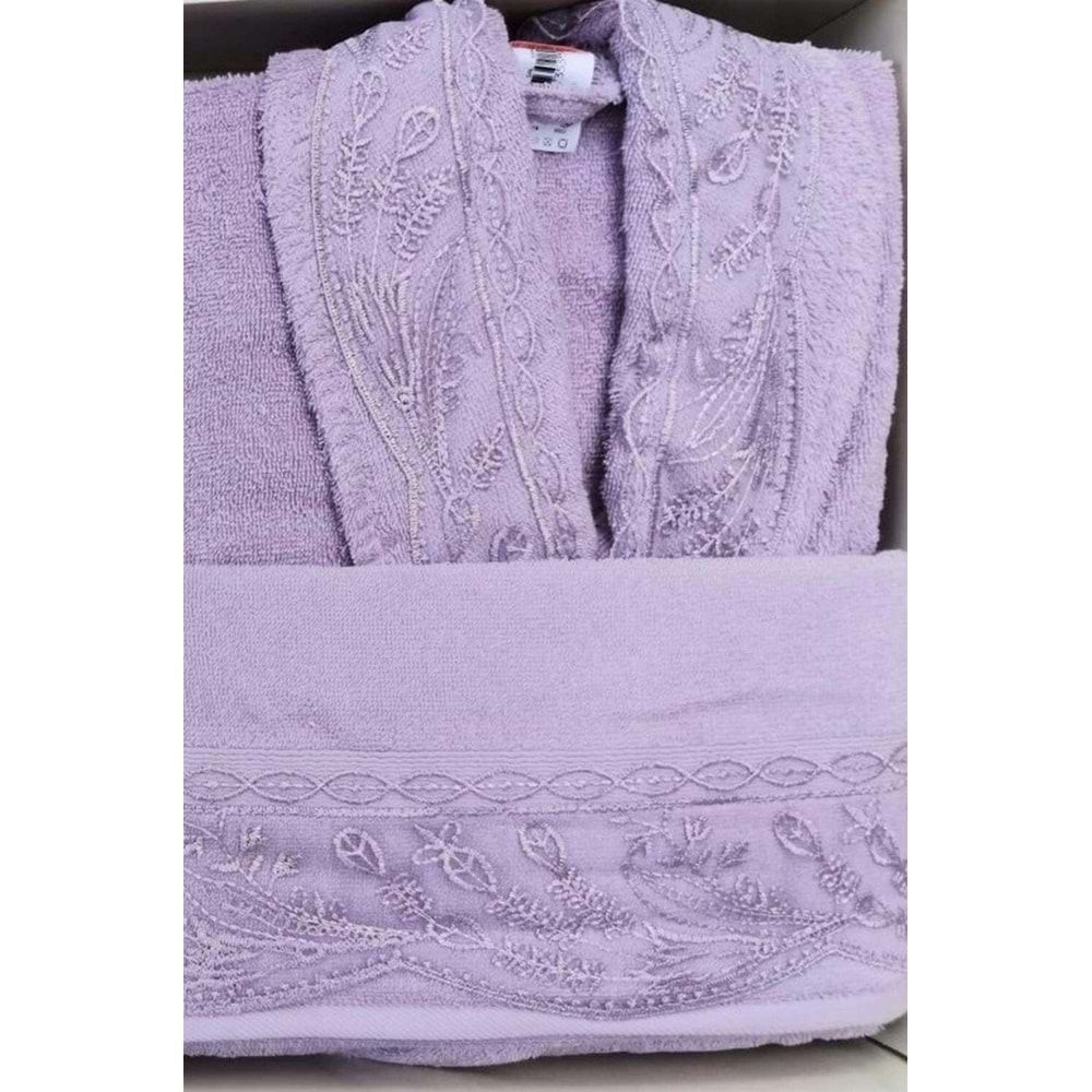 Özdilek Ruby Aile Bornoz Seti Krem Mürdüm