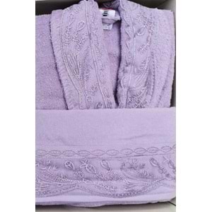 Özdilek Ruby Aile Bornoz Seti Krem Mürdüm