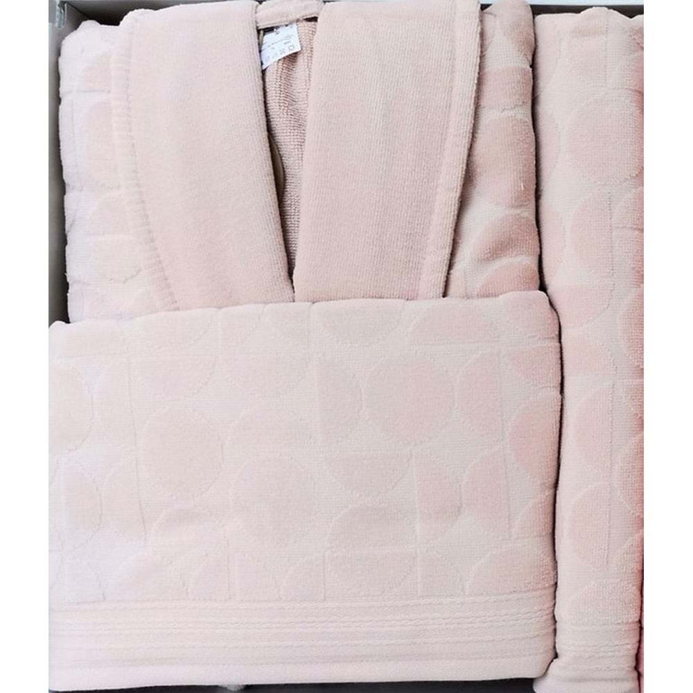 Özdilek Circular Aile Bornoz Seti Kiremit Bej