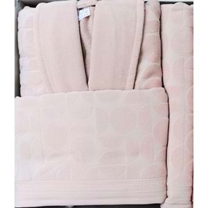 Özdilek Circular Aile Bornoz Seti Kiremit Bej