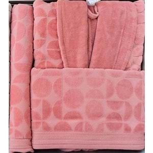 Özdilek Circular Aile Bornoz Seti Kiremit Bej