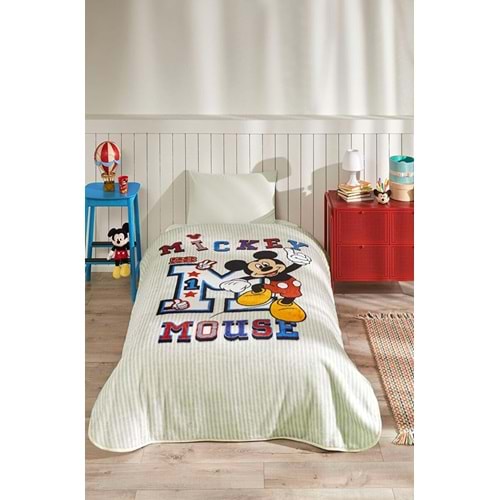Özdilek Mickey Mouse College Disney Lisanslı Tek Kişilik Çocuk Battaniyesi 155X215