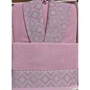 Özdilek Snazzy Antrasit Pembe Aile Bornoz Seti Özdilek Bornoz Seti