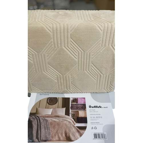 Özdilek Trendy Art Batytaniye Battaniye Bej Tek Kişilik