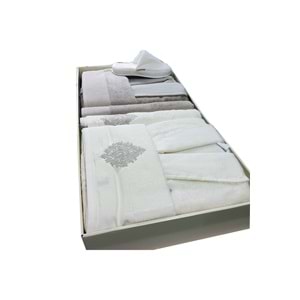 Özdilek Majestic Aile Bornoz Seti Krem Bej