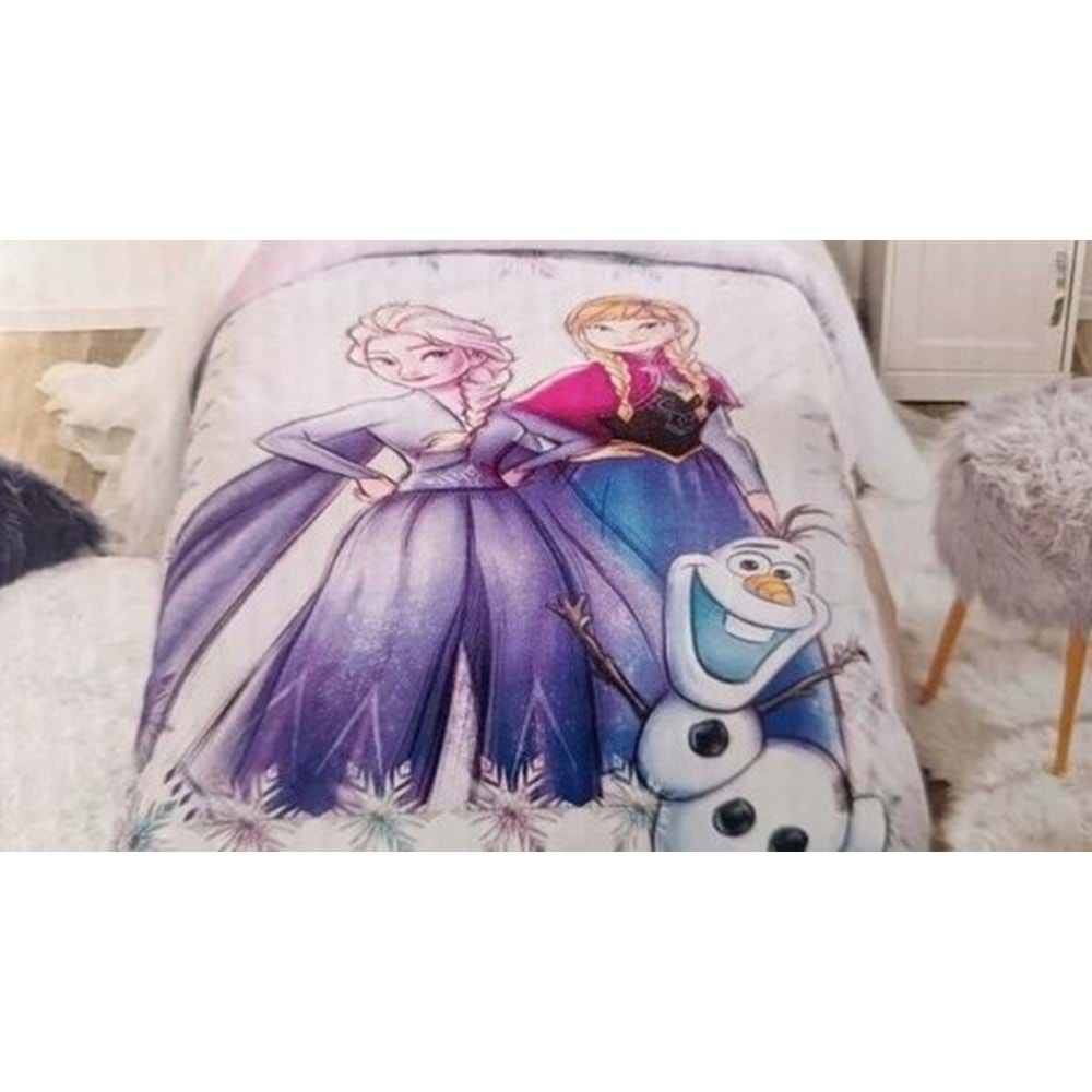 Özdilek Dsny Frozen Frosted Ranforce Nevresim Tek Kişilik Lila