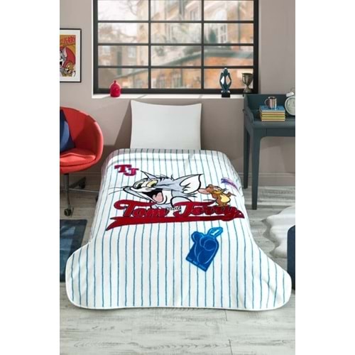 Özdilek Tom & Jerry Lisanslı Tek Kişilik Çocuk Battaniyesi 155X215 cm