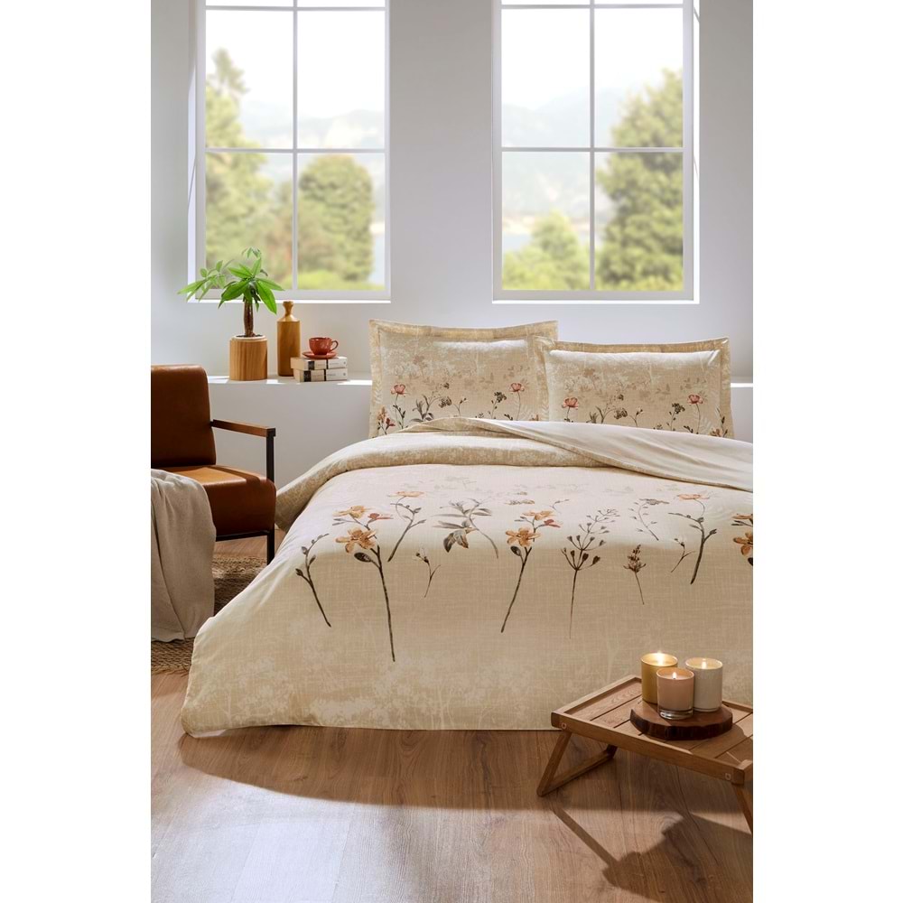 Özdilek Ramas Secas Tek Kişilik Nevresim Takımı Krem