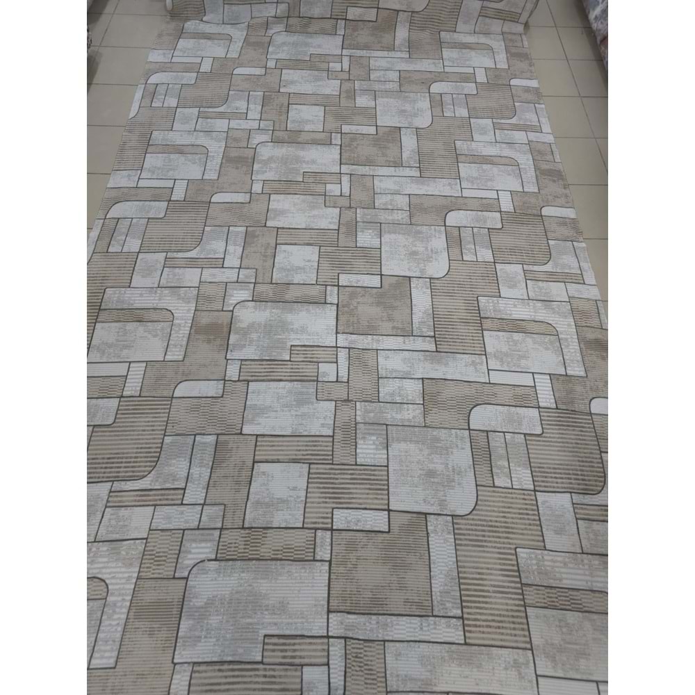 Turan Mefruşat Aksu Lastikli Halı Örtüsü Atalan Bej 200X290