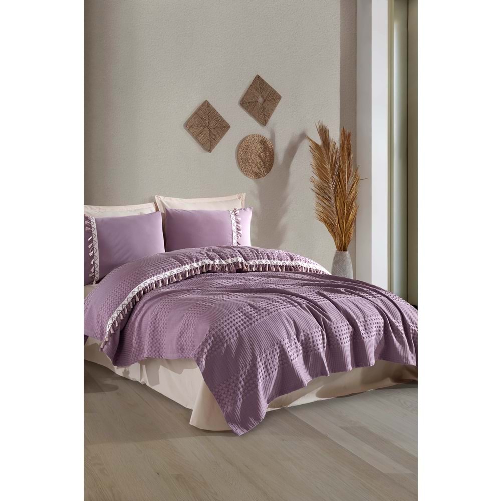 Clasy Butik Tek Kişilik Püsküllü Pike Takımı Bohamline